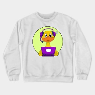 Duck Secretary Laptop Crewneck Sweatshirt